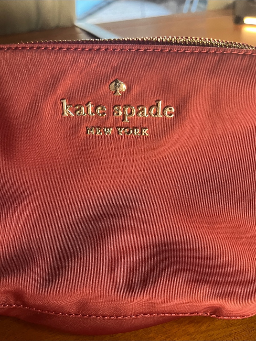 Kate Spade Watson Lane Nylon Crossbody Bag in Burgundy with Gold Hardware - Picture 3 of 13